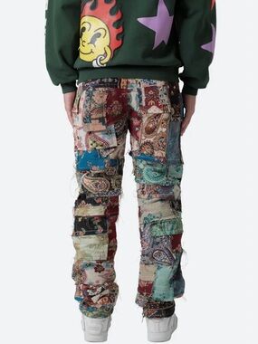 Panel Blanket Straight Leg Pants